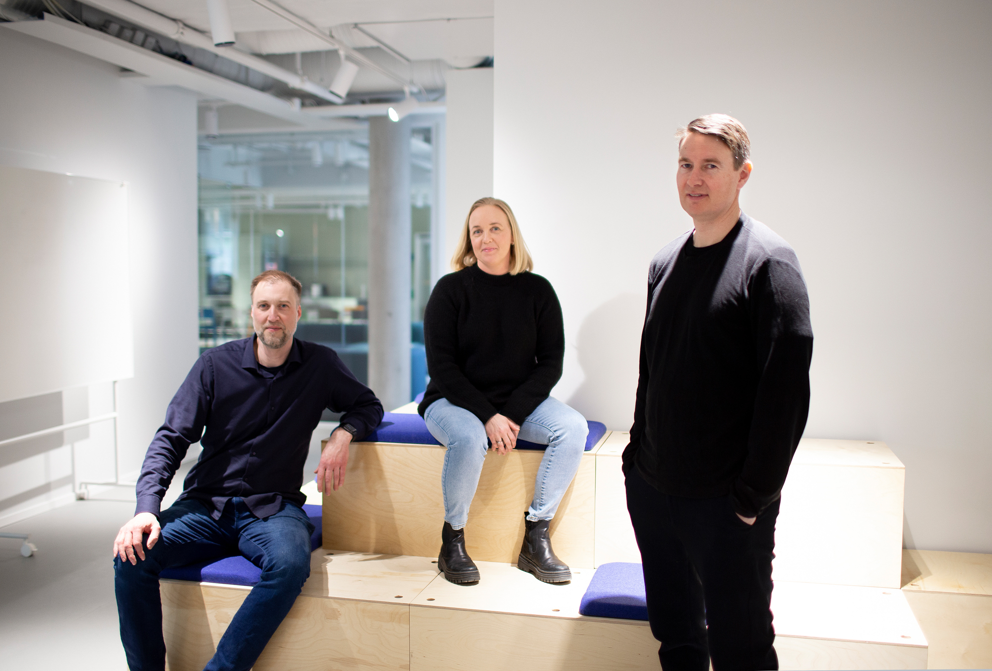 Rune, Einar and Anita in Olavstoppens offices.